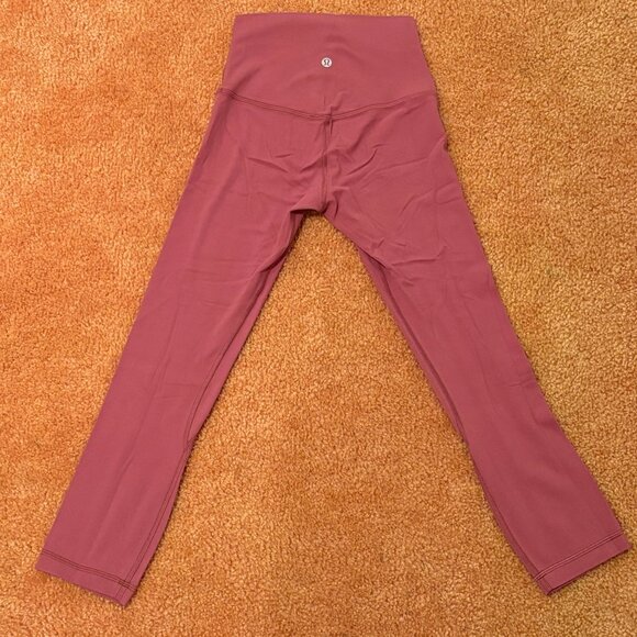 Lululemon Align Crop 21" High-Rise Nulu Yoga Leggings Misty Merlot Size 2 - Picture 5 of 9